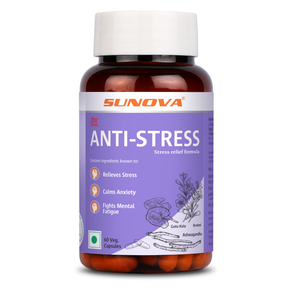 Anti-Stress supplement product packaging