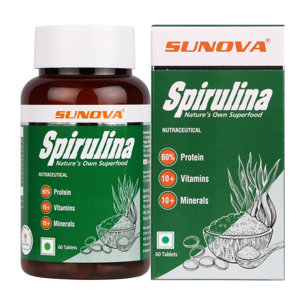 Nutraceutical Product - Sunova Spirulina Tablets pack