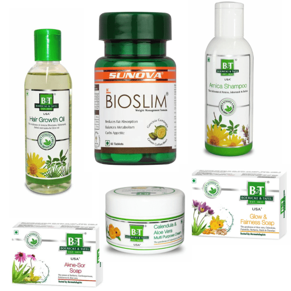 Sunova BioSlim Capsules, B&T Skin & Hair Care Products Combo Pack