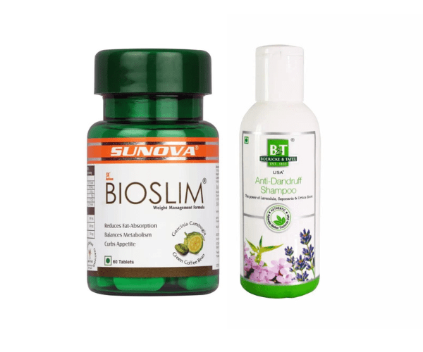 Sunova BioSlim Capsules & B&T Anti- Dandruff Shampoo Combo Pack
